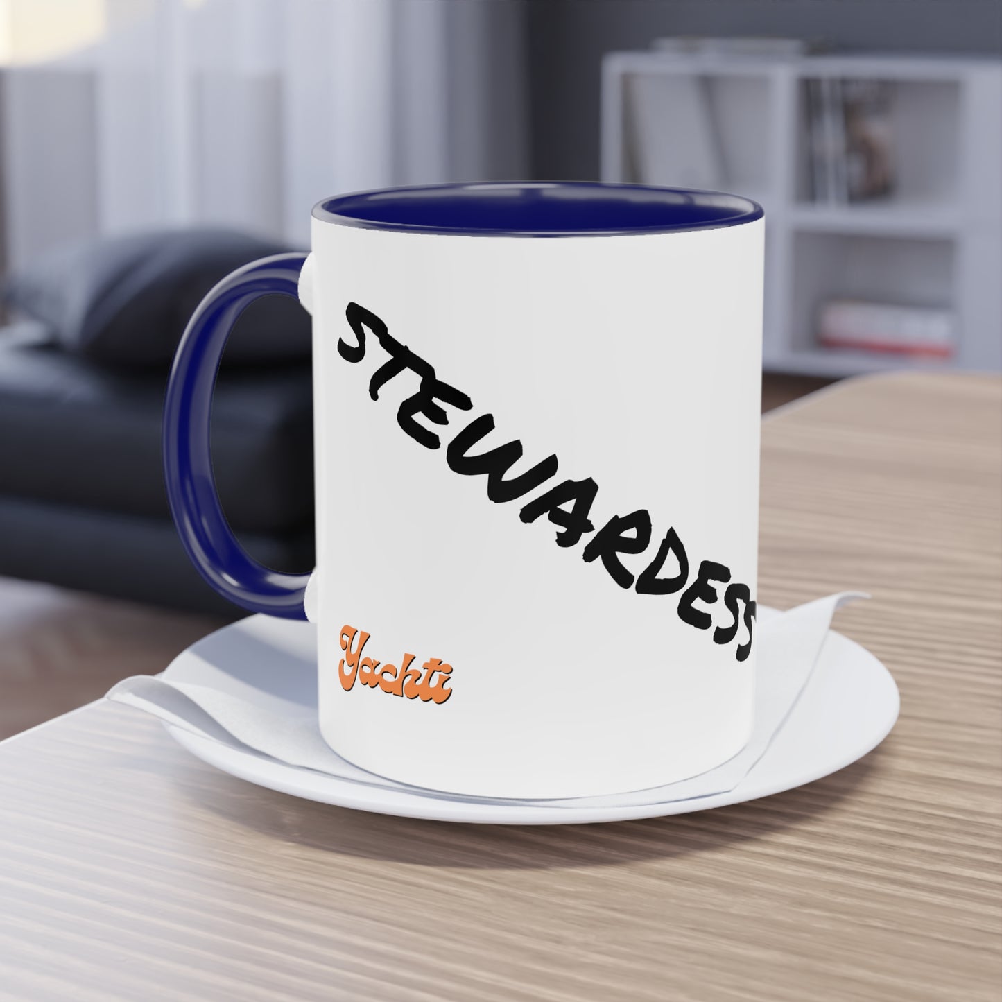 Stewardess Two-Tone Coffee Mug, 11oz - Yachtishop - Living the Dream