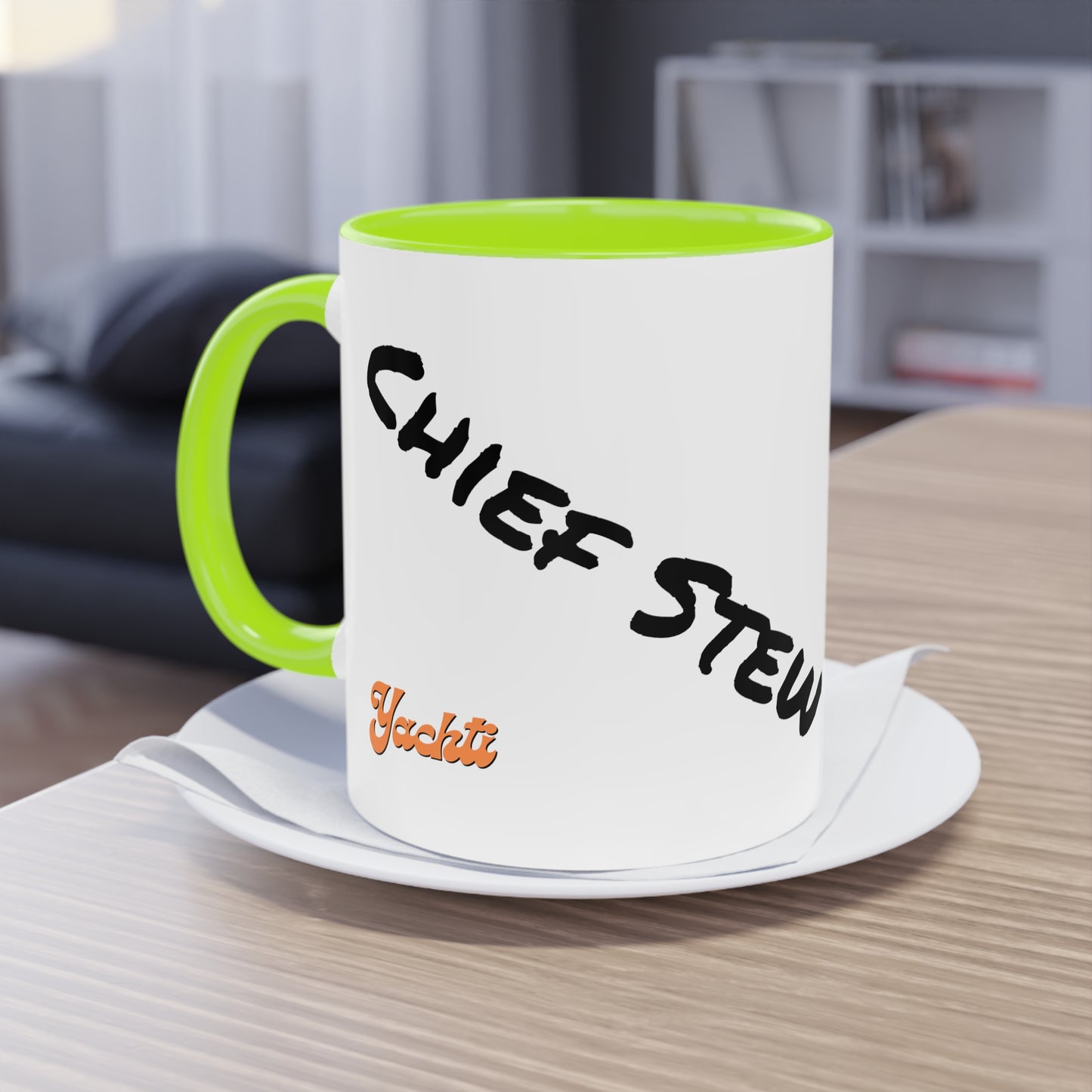 Chief StewTwo-Tone Coffee Mug, 11oz - Yachtishop - Living the Dream