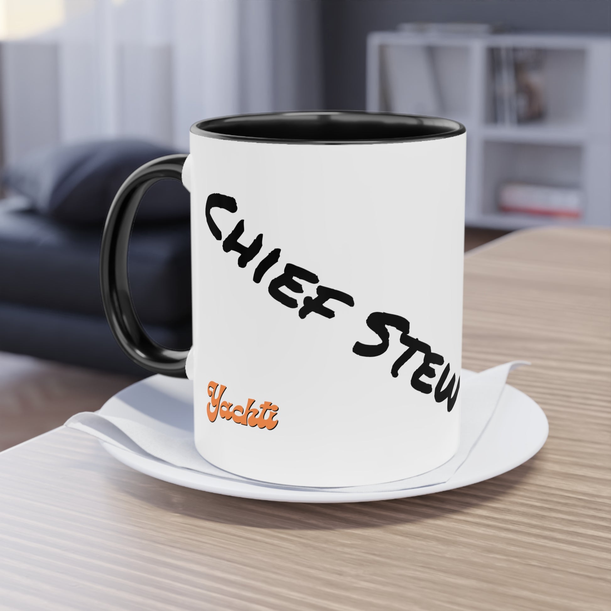 Chief StewTwo-Tone Coffee Mug, 11oz - Yachtishop - Living the Dream