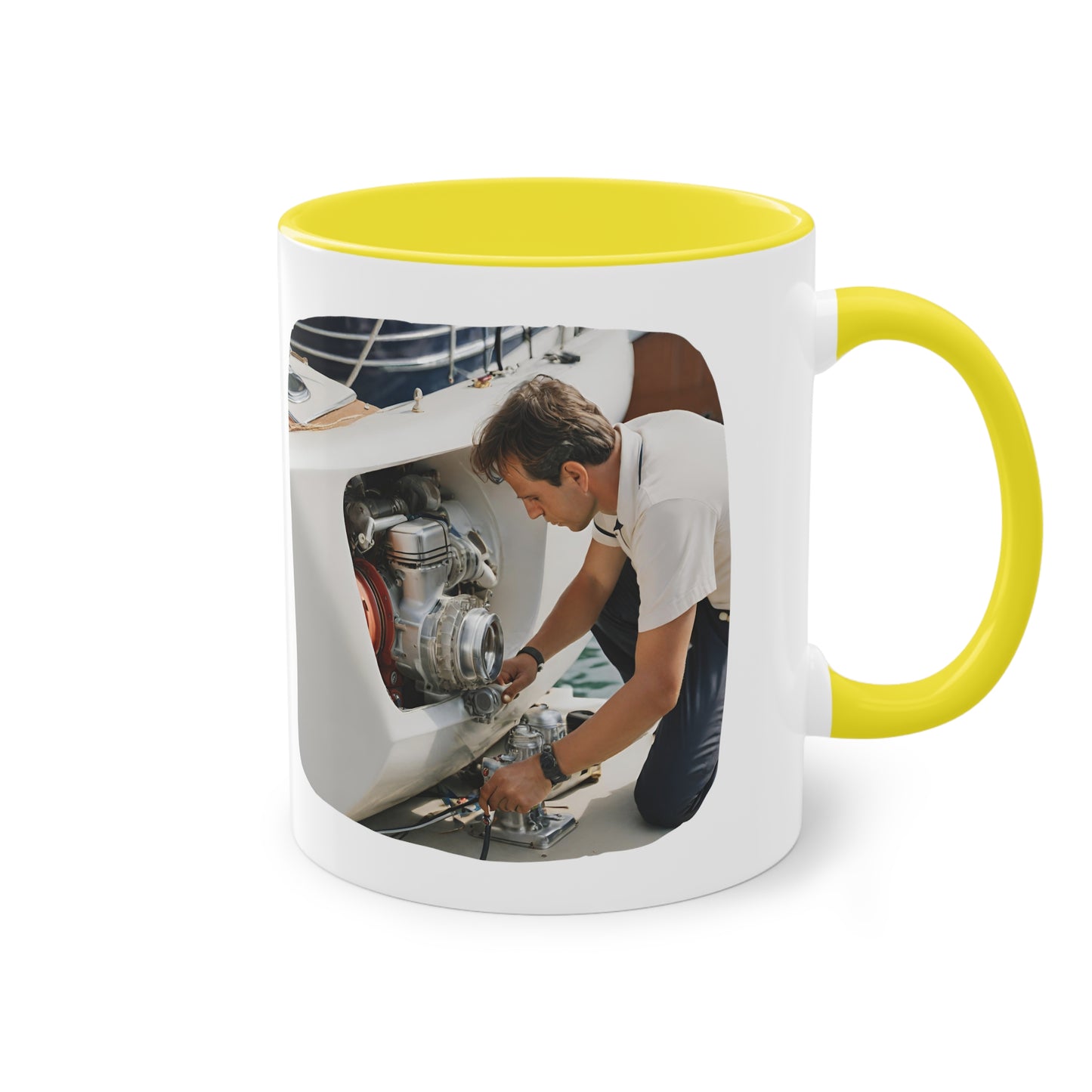 2nd EngineerTwo-Tone Coffee Mug, 11oz - Yachtishop - Living the Dream