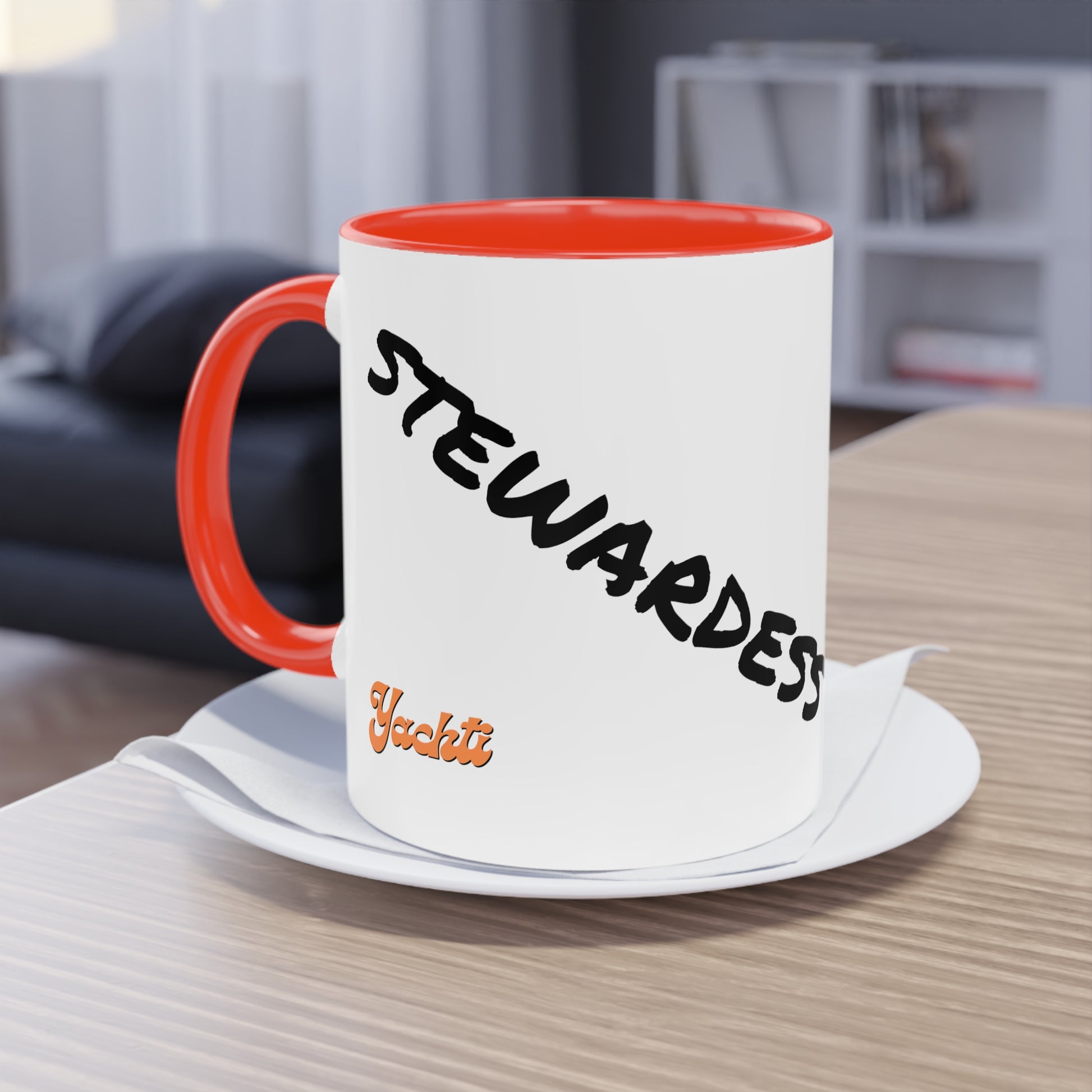 Stewardess Two-Tone Coffee Mug, 11oz - Yachtishop - Living the Dream