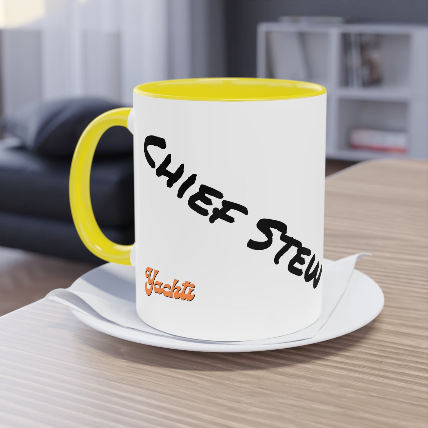 Chief StewTwo-Tone Coffee Mug, 11oz - Yachtishop - Living the Dream