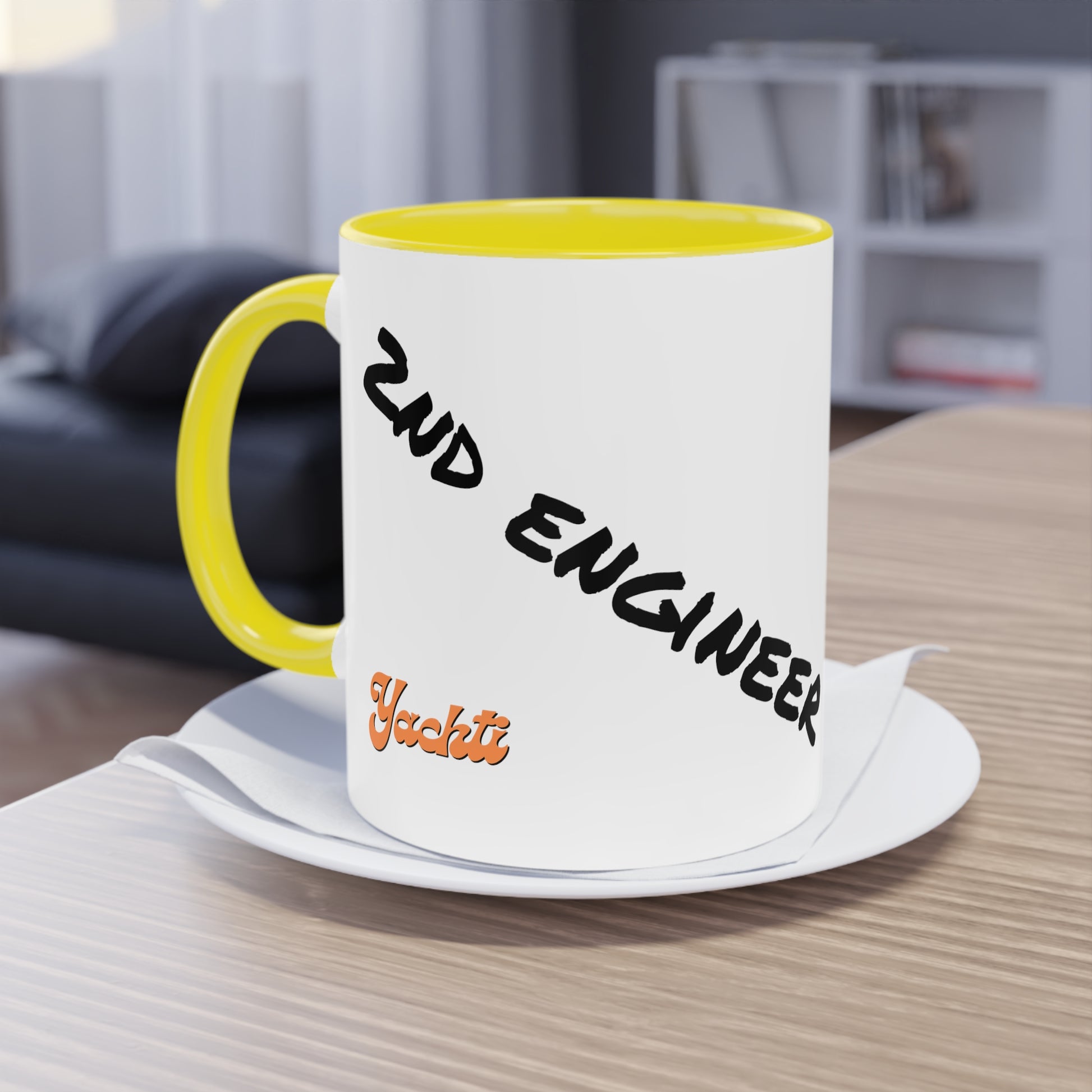 2nd EngineerTwo-Tone Coffee Mug, 11oz - Yachtishop - Living the Dream