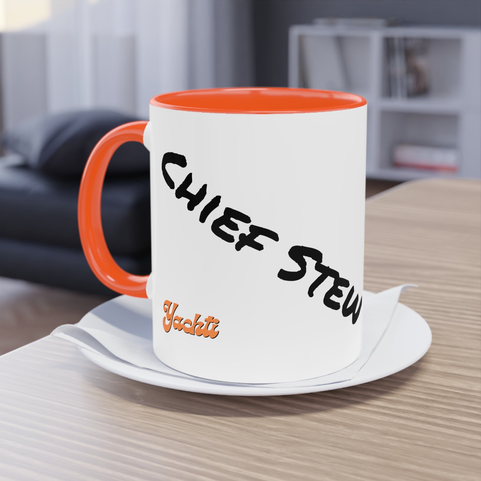 Chief StewTwo-Tone Coffee Mug, 11oz - Yachtishop - Living the Dream