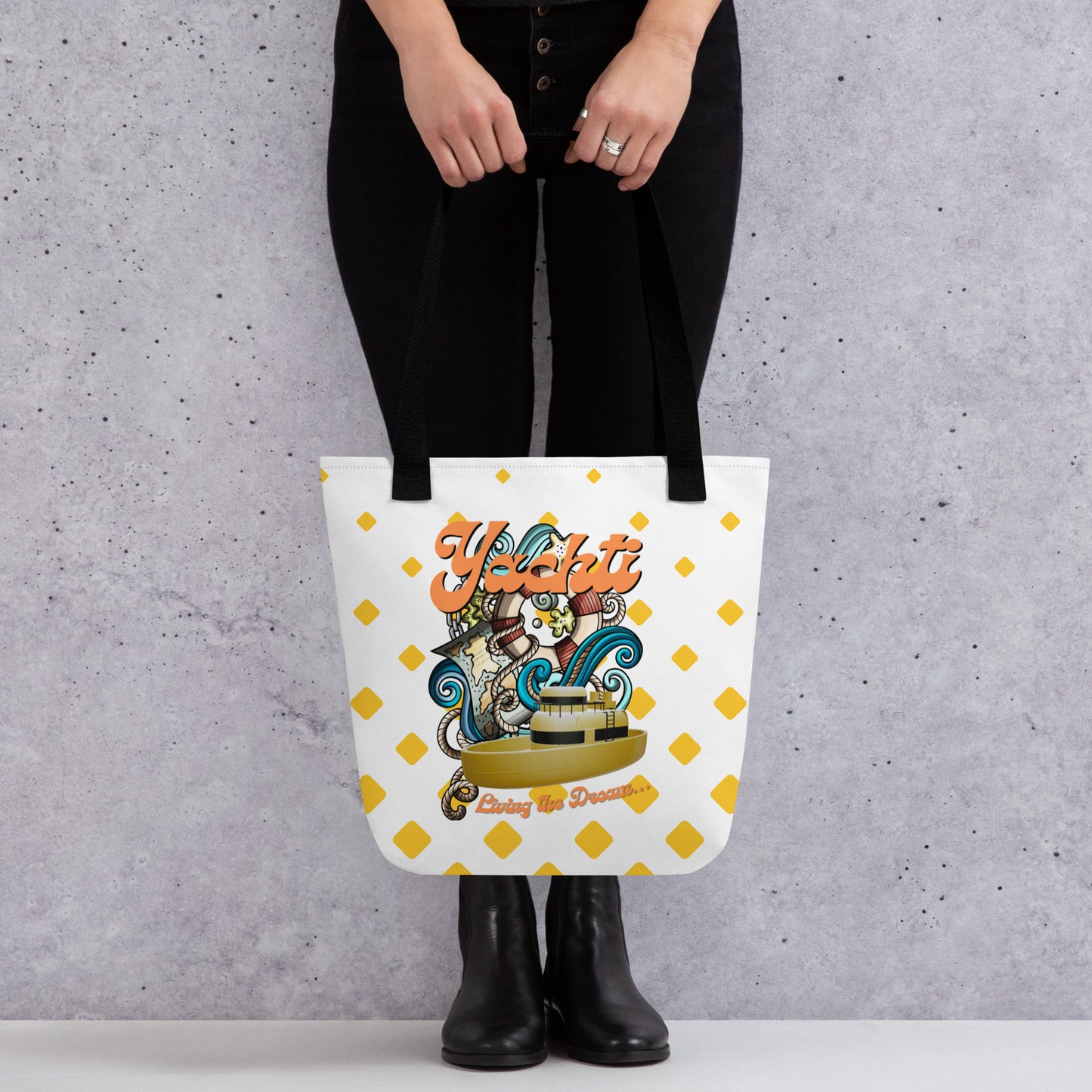 Tote bag Yellow - Yachtishop - Living the Dream