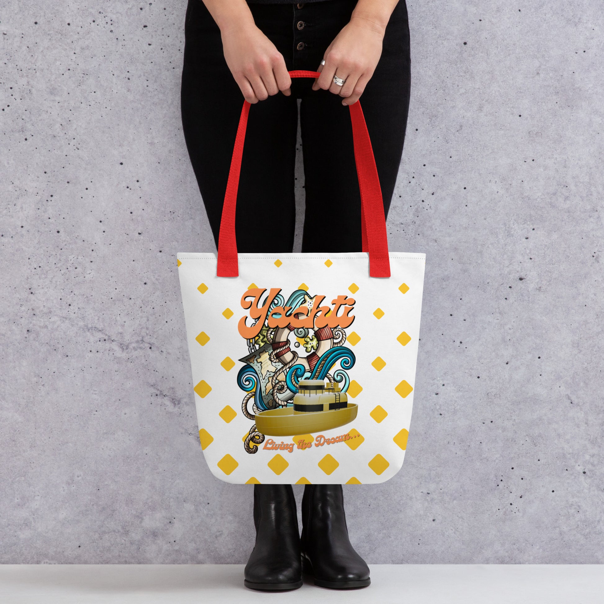 Tote bag Yellow - Yachtishop - Living the Dream