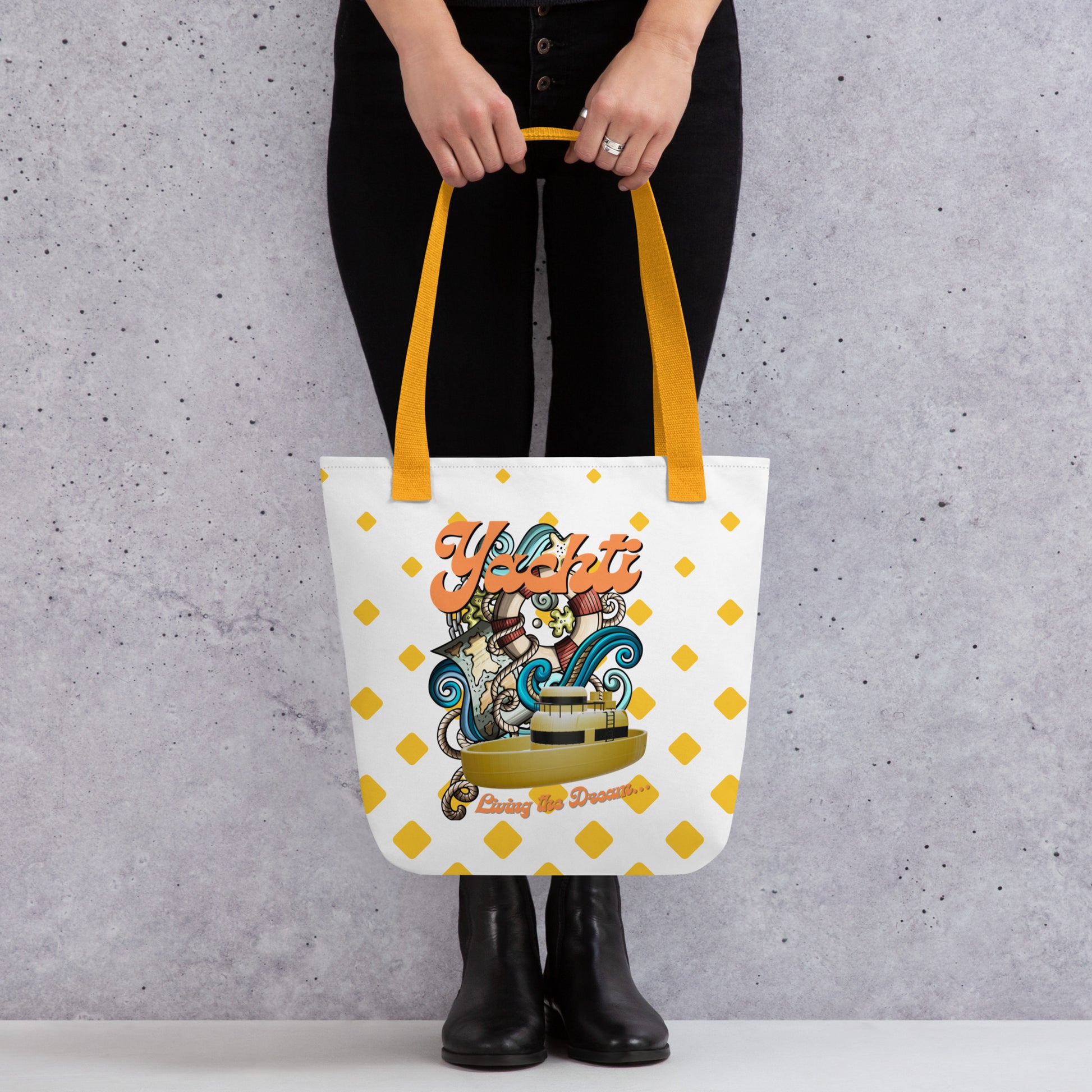 Tote bag Yellow - Yachtishop - Living the Dream