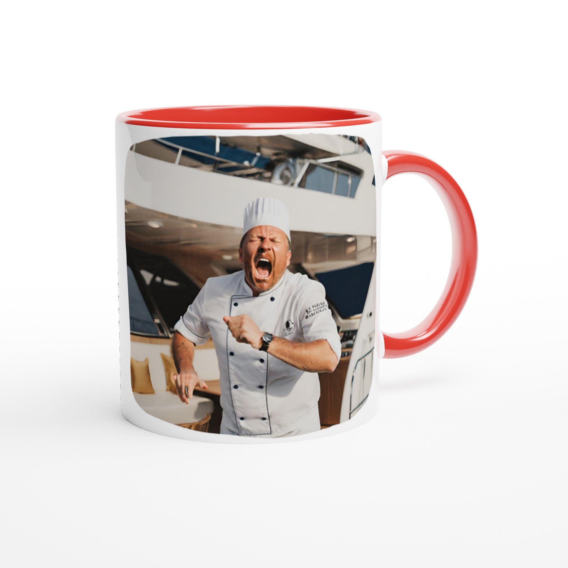 White with colour Customisable 11oz Ceramic Crew Mug - Yachtishop - Living the Dream