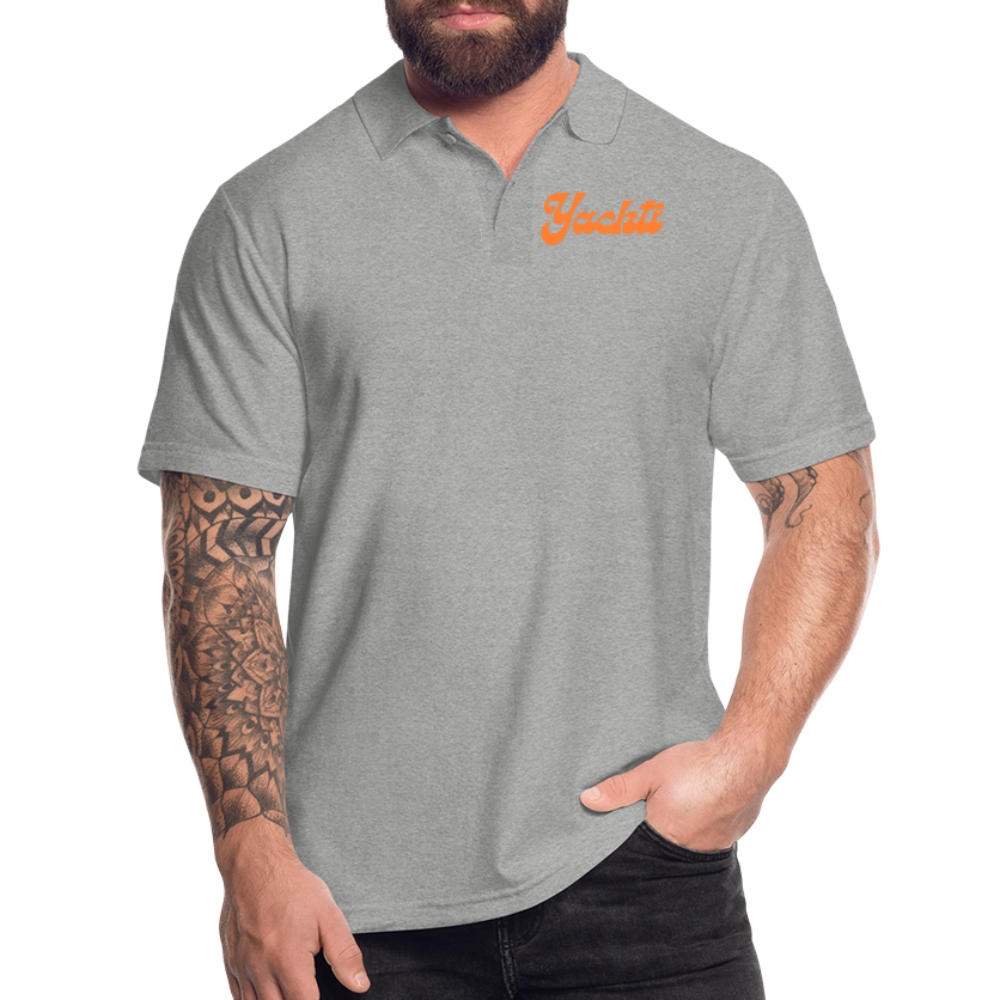 Yachti Value Customisable Men's Polo Shirt - heather grey