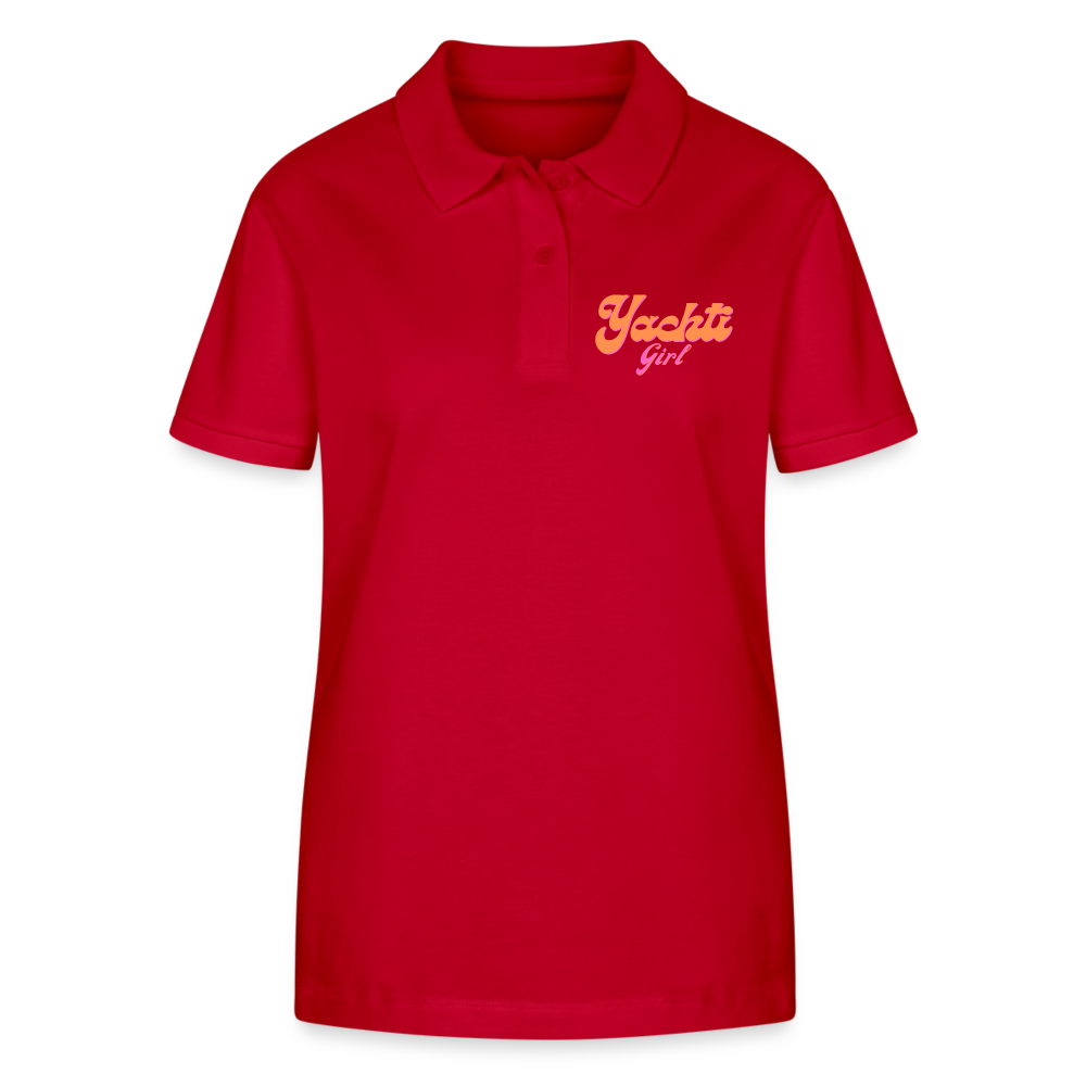 Yachti Premium Customisable Womens Polo Short Stanley/Stella Organic - red