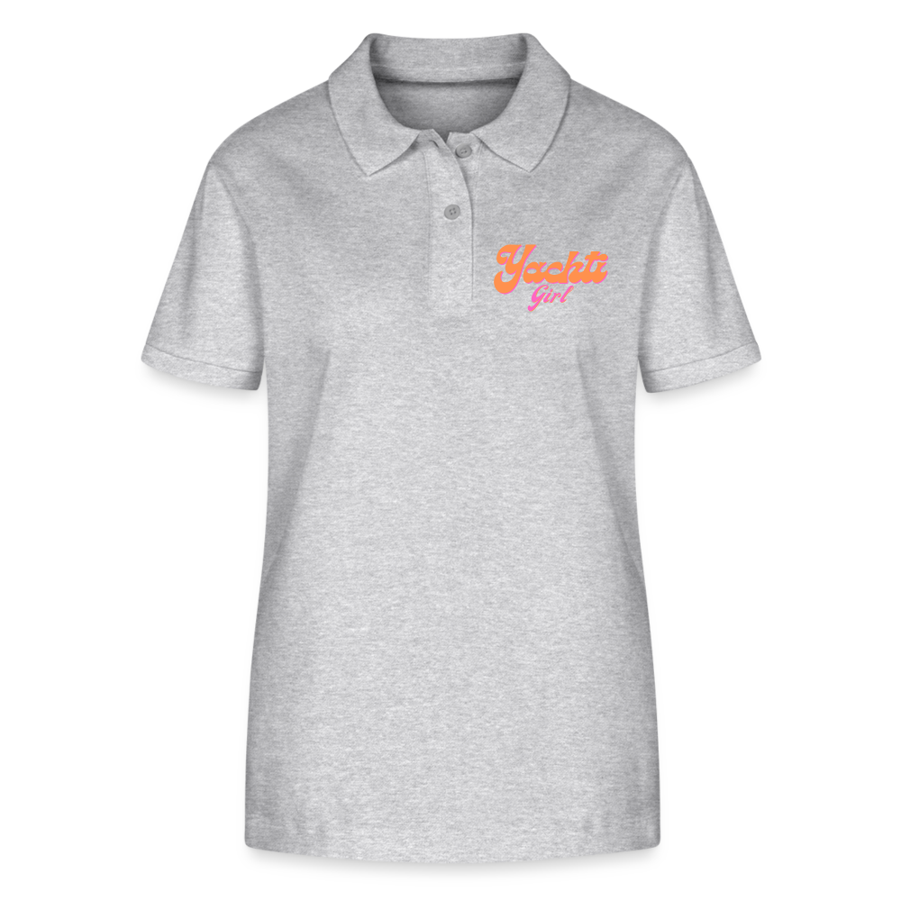 Yachti Premium Customisable Womens Polo Short Stanley/Stella Organic - heather grey