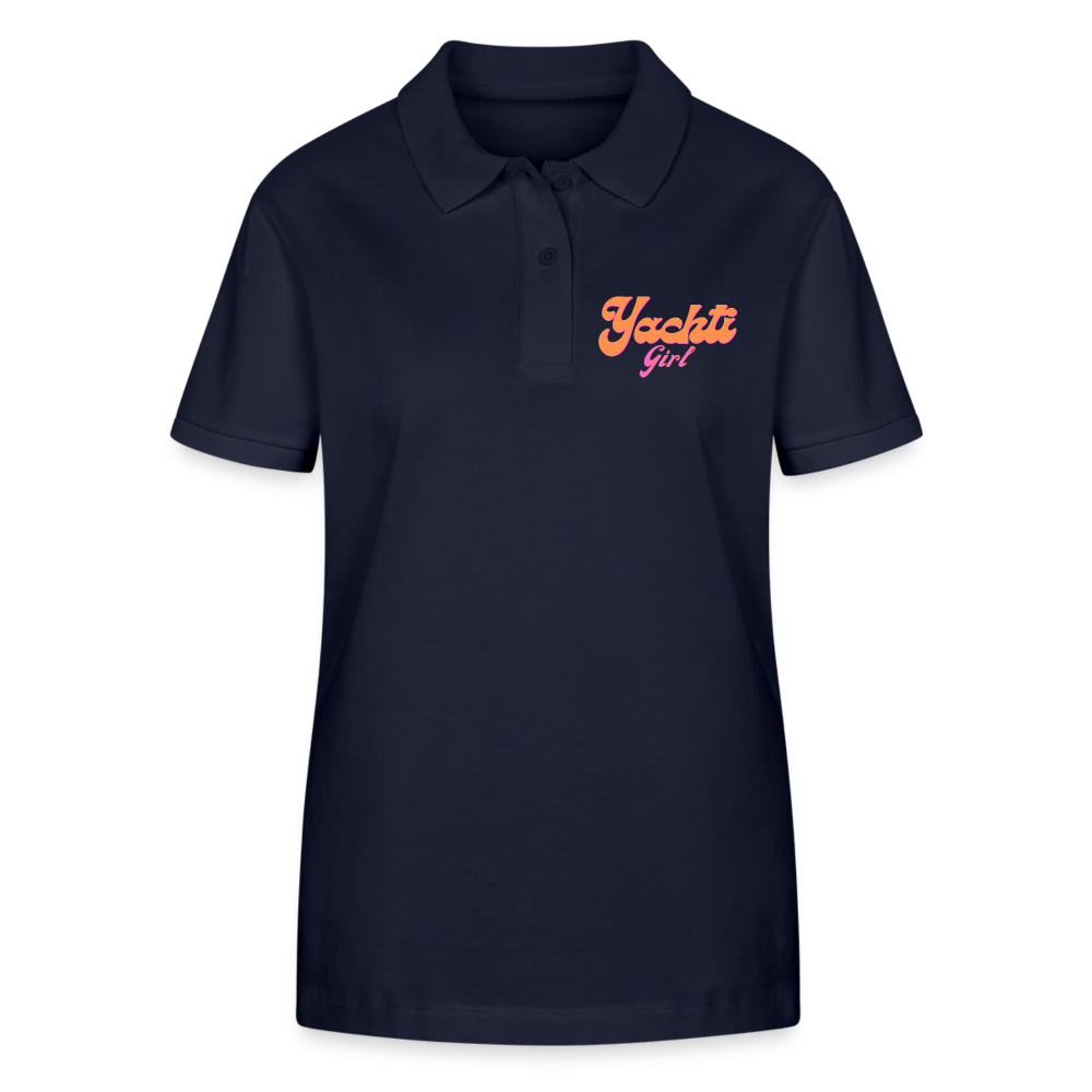 Yachti Premium Customisable Womens Polo Short Stanley/Stella Organic - navy