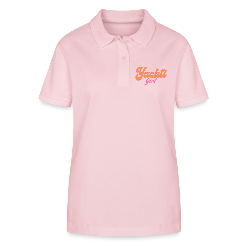 Yachti Premium Customisable Womens Polo Short Stanley/Stella Organic - cotton pink