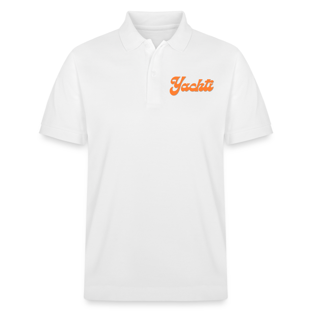 Yachti Premium Organic Customisable Men's Polo Shirt - white