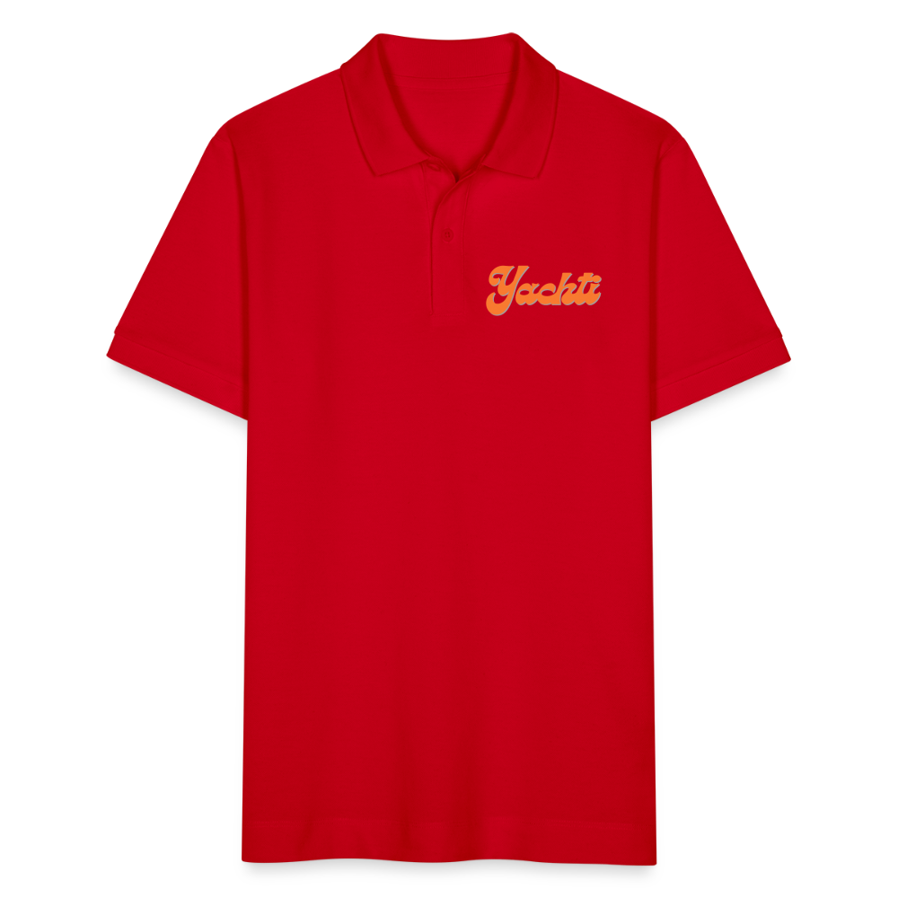 Yachti Premium Organic Customisable Men's Polo Shirt - red