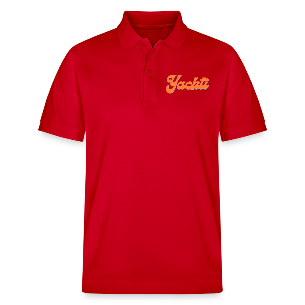 Yachti Premium Organic Customisable Men's Polo Shirt - red