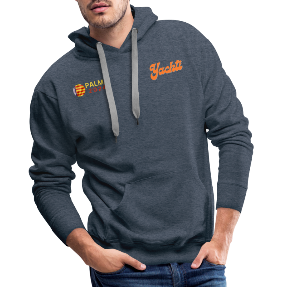 Yachti Palma Men’s Graffiti Hoodie - heather denim