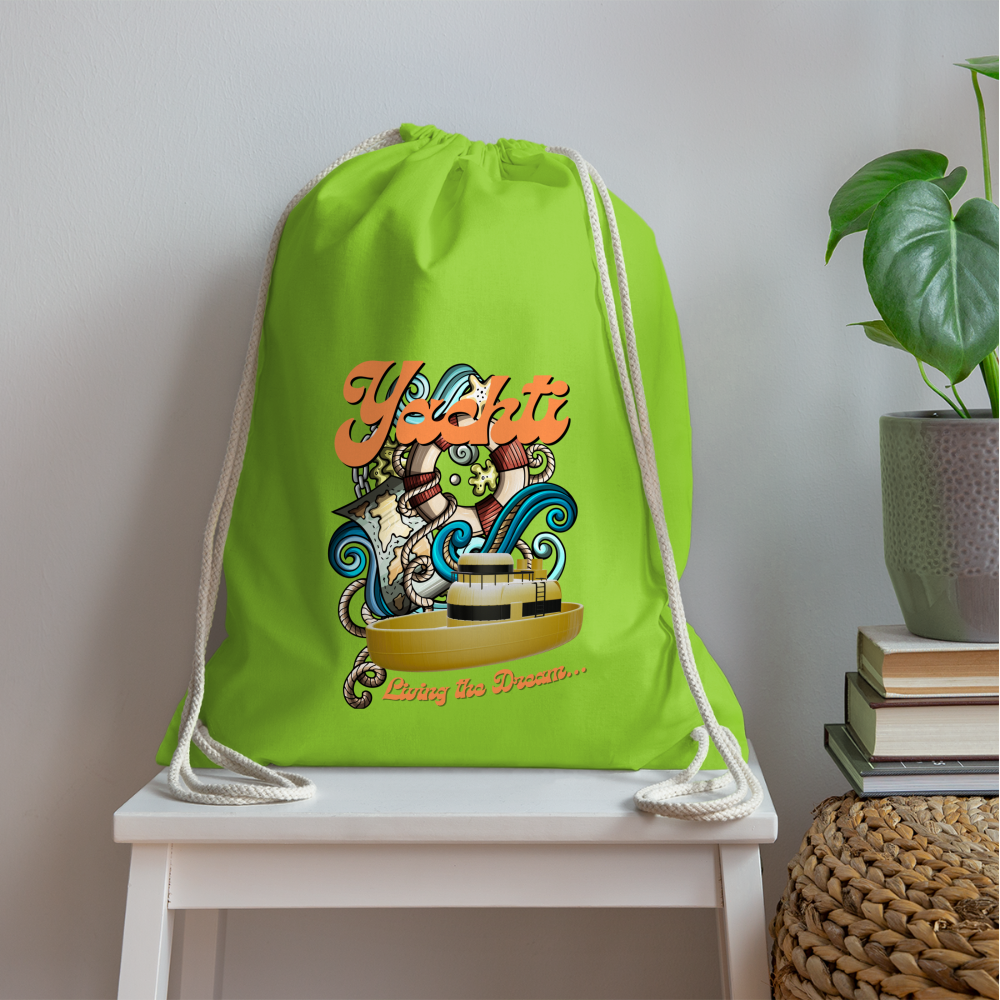 Yachti Crew  Customisable Laundry Bag - neon green