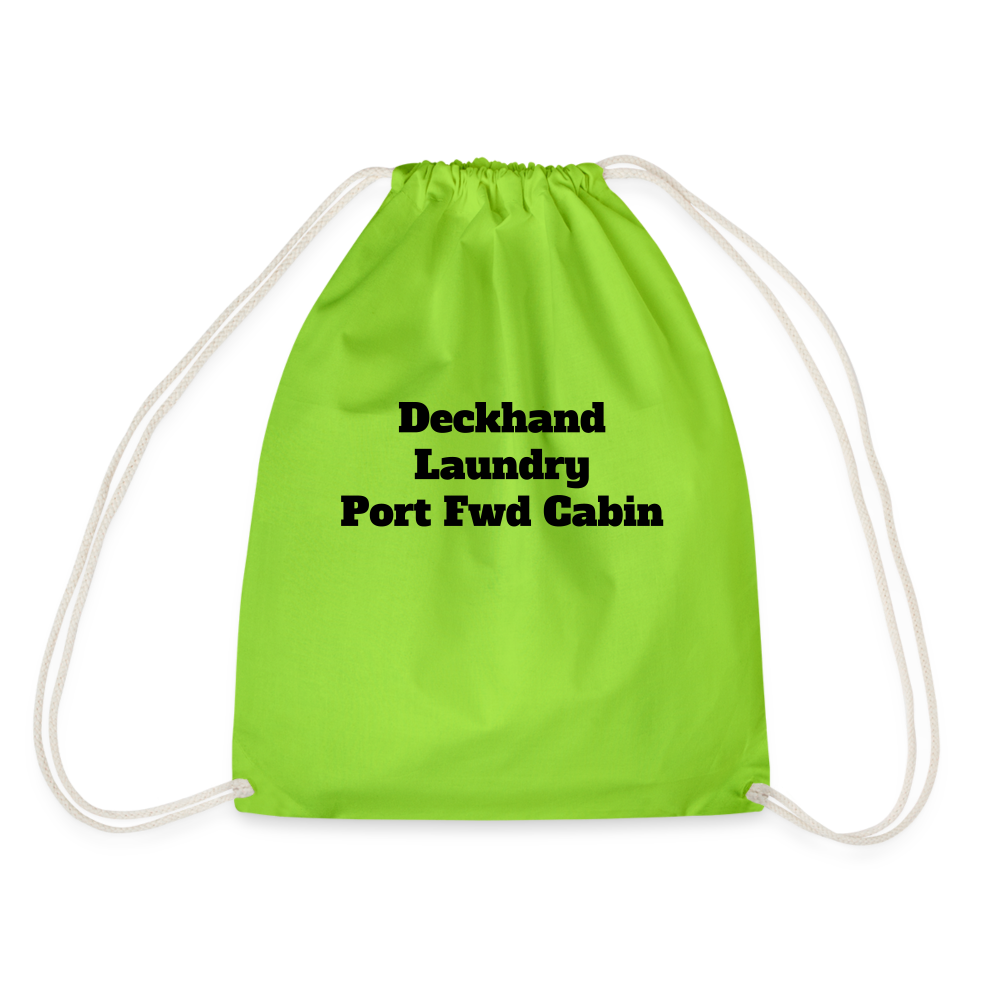 Yachti Crew  Customisable Laundry Bag - neon green