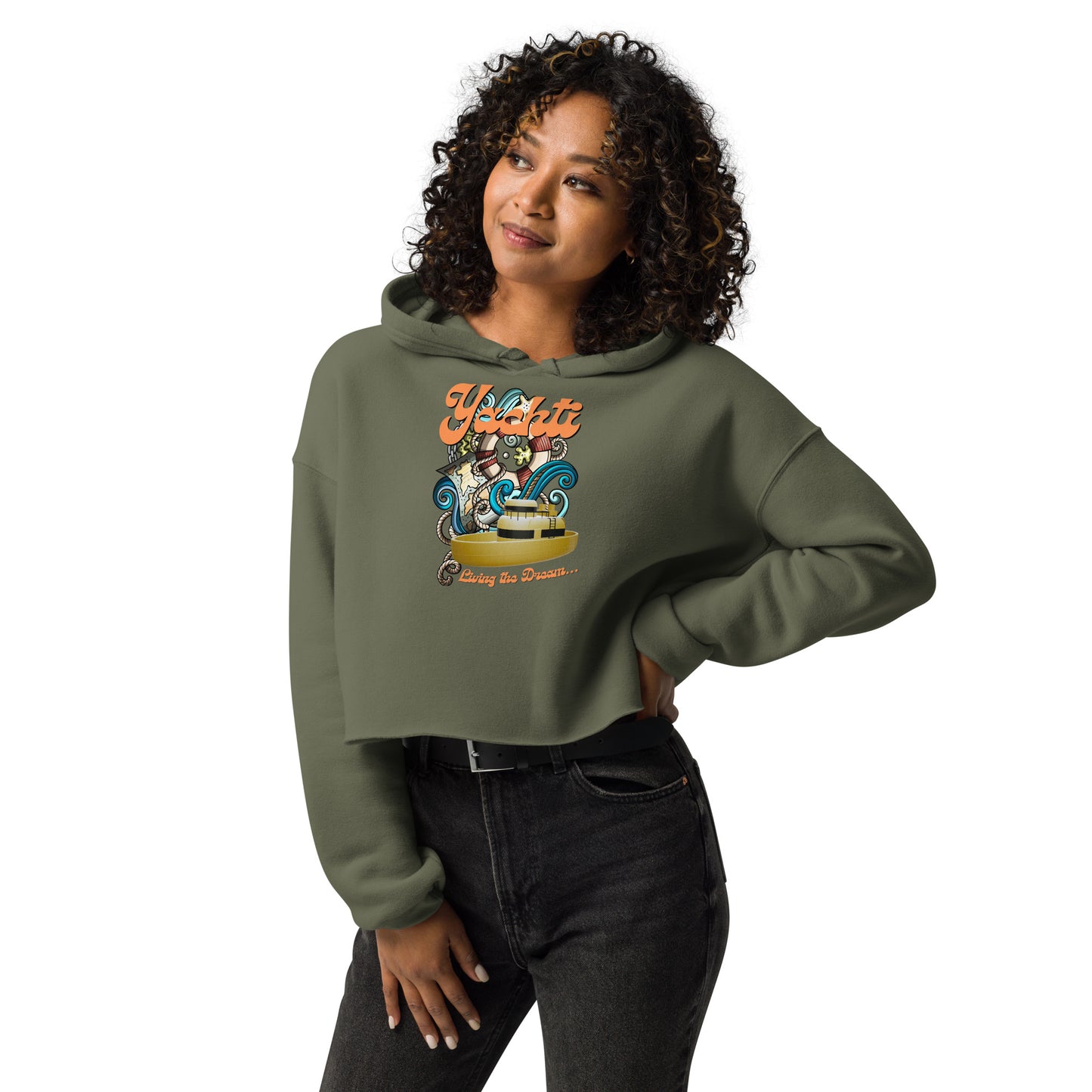 Yachti Girl Crop Hoodie Generic - Yachtishop - Living the Dream