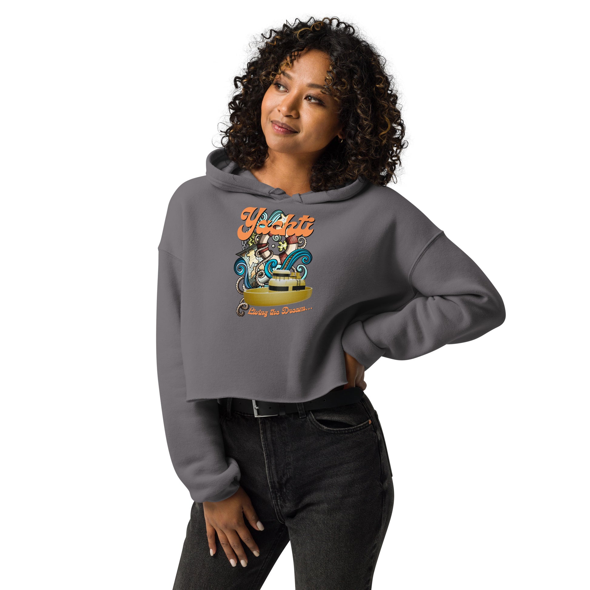 Yachti Girl Crop Hoodie Generic - Yachtishop - Living the Dream